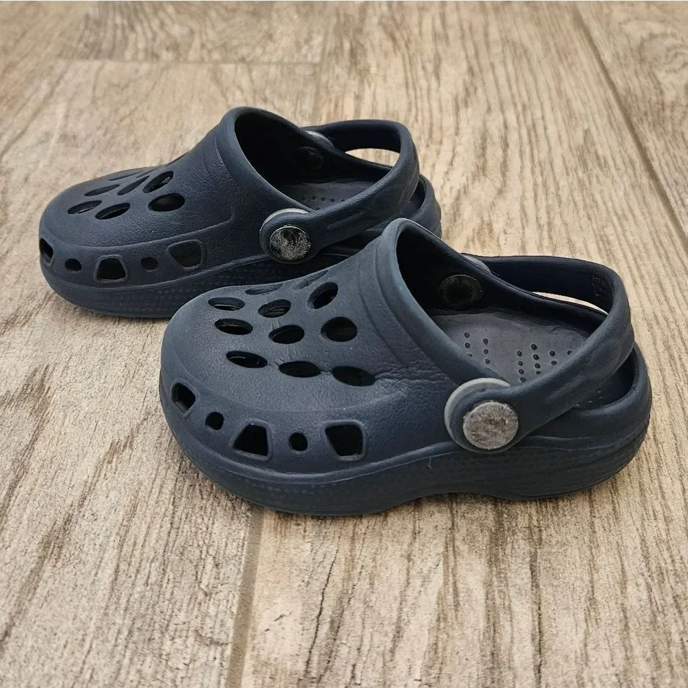 Toddler Kids Classic Clogs Navy Blue Size 4-5
